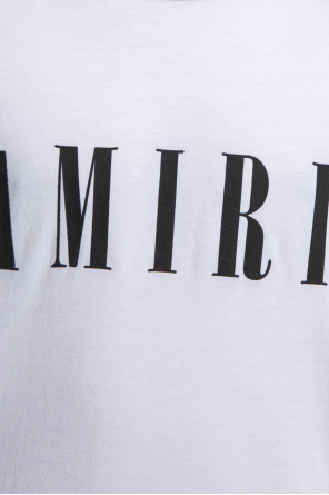 T-Shirt mit Metallic-Logo Weiß - White 'Amiri Core Logo' T